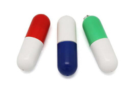 Pilule en plastique USB de couleur verte de la marque 8GB 3,0 de la vie d'exposition d'approvisionnement d'usine avec le logo et le paquet adaptés aux besoins du client