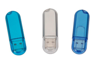 couleur du bleu 64G 2,0 USB en plastique avec la marque adaptée aux besoins du client de la vie d'exposition de logo et de paquet