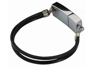 Commande argentée d'instantané d'USB en métal avec la capacité de stockage élevée de ficelle de Keychain