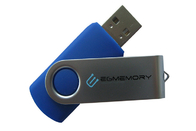 métal orange USB de torsion de pivot de la couleur 2,0 2G avec la marque adaptée aux besoins du client de la vie d'exposition de logo et de paquet