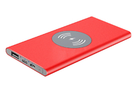 Banque rouge de puissance d'Usb C, banque sans fil portative adaptée aux besoins du client de puissance de chargeur de logo